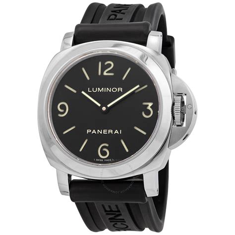 Panerai Luminor Base Hand Wind Black Dial Men's Watch .